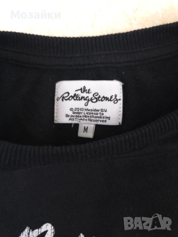 The Rolling Stones Sweatshirt Zara като ново, размер M, черен с червено, снимка 3 - Блузи - 53596358