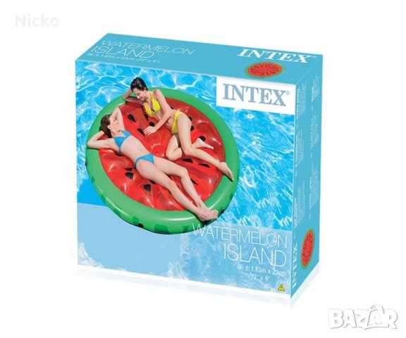 Надуваем остров Диня INTEX Watermelon, снимка 3 - Водни спортове - 37548269