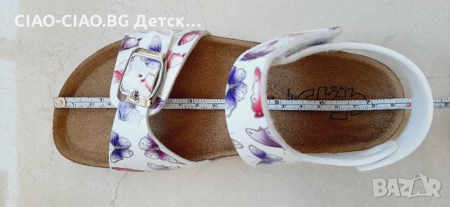 №30-№35, Сандали за момиче GEM'S бели с розови и лилави пеперуди, снимка 6 - Детски сандали и чехли - 33311653