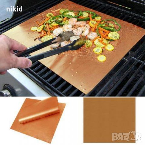 незалепващо Фолио за печене грил скара БАРБЕКЮ тефлонова тефлонови, снимка 5 - Други - 14228171