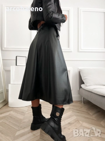 Дамска пола от еко кожа , снимка 2 - Поли - 53144088