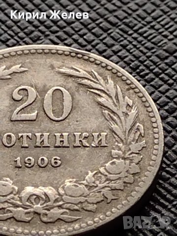 МОНЕТА 20 стотинки 1906г. КНЯЖЕСТВО БЪЛГАРИЯ СТАРА РЯДКА НАД СТОГОДИШНА ЗА КОЛЕКЦИЯ 36304, снимка 3 - Нумизматика и бонистика - 39775107