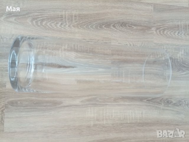 Красива огромна стъклена ваза с височина 50 см. и диаметър 20 см., снимка 8 - Вази - 43435550