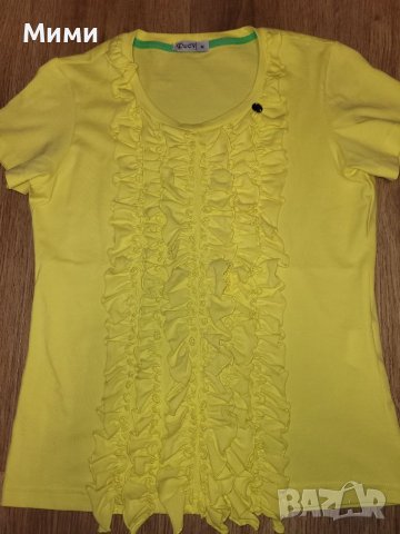 Жълта тениска блузка Lucy, снимка 4 - Тениски - 39310170