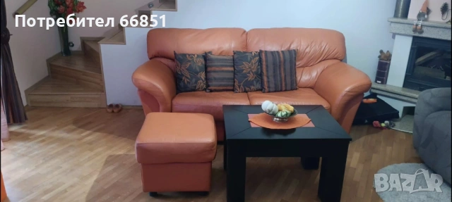 КОЖЕНА ХОЛНА ГАРНИТУРА, снимка 2 - Дивани и мека мебел - 53071455