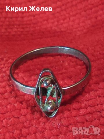 СТАРИНЕН ФИЛИГРАНЕН СРЕБЪРЕН ПРЪСТЕН 19462, снимка 8 - Антикварни и старинни предмети - 31557439