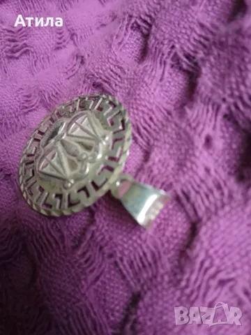 сребърна висулка зодия 27 мм, снимка 2 - Колиета, медальони, синджири - 48237509