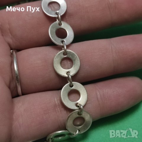 Сребърна гривна (219), снимка 2 - Гривни - 43317833