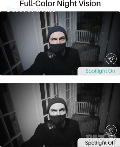 WUUK 2K Безжична акумулаторна охранителна камера, снимка 4 - Камери - 48351247