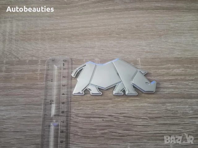 сребриста емблема носорог за Suzuki Jimny, снимка 3 - Аксесоари и консумативи - 51165044