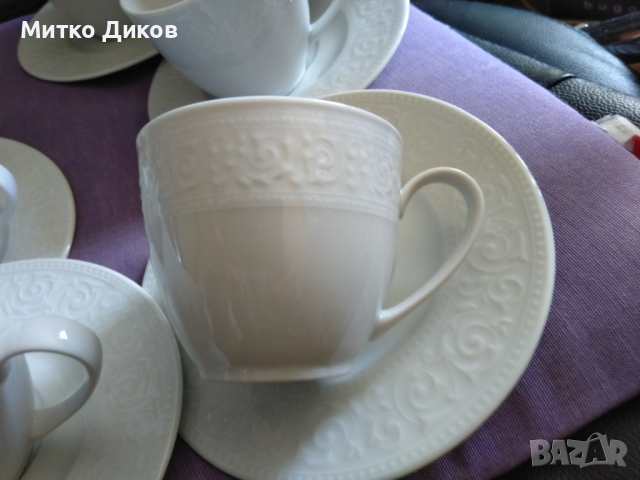 Сервиз за кафе  нов 12 части марков фин порцелан Kutahya Bone Irem, снимка 3 - Сервизи - 44928628