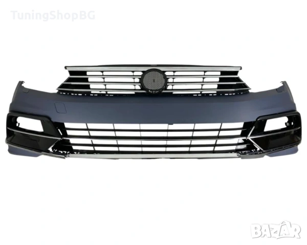 Предна броня за VW Passat B8 2014+ R дизайн с черна решетка