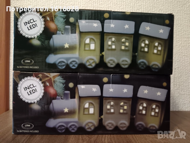 Керамичен Коледен светещ влак., снимка 11 - Декорация за дома - 52346515