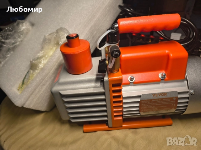 Двустепенна вакуумна помпа VEVOR 7 CFM за ОВК, ротационна лопаткова вакуумна помпа 1/2 HP  , снимка 3 - Други инструменти - 51951018