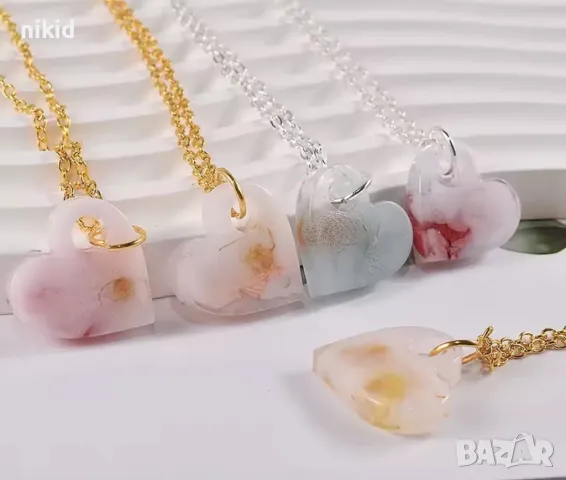 10 плоски сърца сърце с дупка висулка силиконов молд форма фондан шоколад гипс смола бижу таг декор, снимка 7 - Форми - 49981879