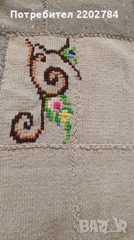 Ръчно плетена кувертюра,покривало за спалня, одеало , снимка 9 - Покривки за легло - 43551913