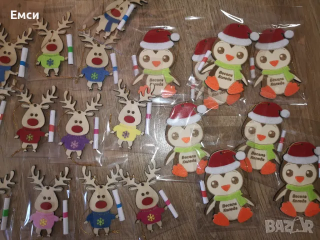 коледни топки ,висулки ,играчки за елха,дърво,персонализирали, снимка 12 - Коледни подаръци - 48122447