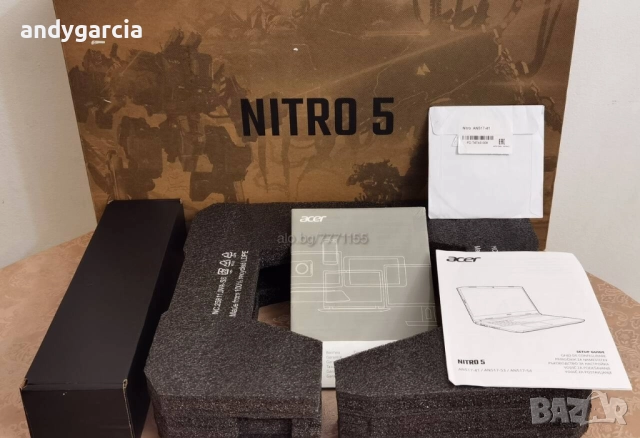 NVidia RTX 3070 8GB/AMD Ryzen 5/16GB RAM/512GB SSD/17.3 FHD 144hz IPS/Acer Nitro 5, снимка 2 - Лаптопи за игри - 51973102