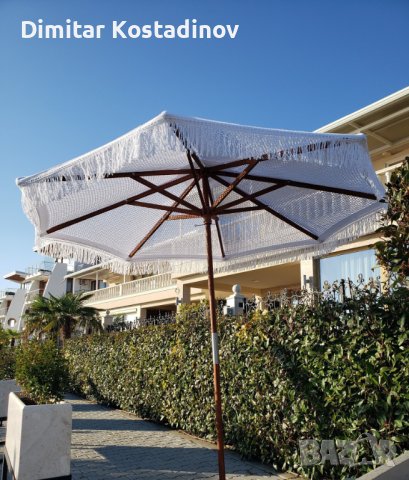 Бохо плетени чадъри тип макраме за градина, плаж, ресторант или бийч бар, снимка 6 - Други - 43956671