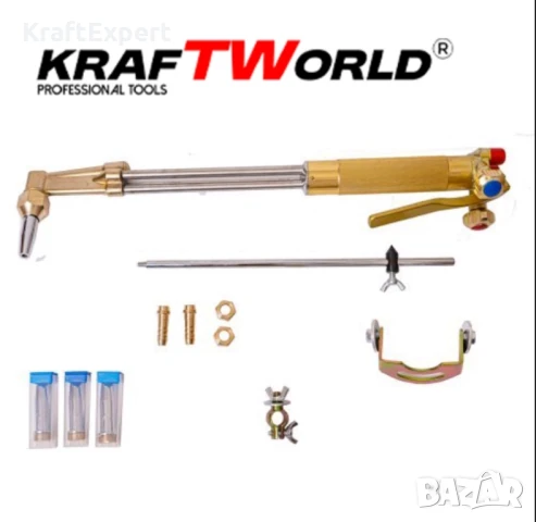 Професионален резак за газокислородно рязане – KRAFTWORLD 440мм с пергел и 4 дюзи, снимка 2 - Други инструменти - 50575939