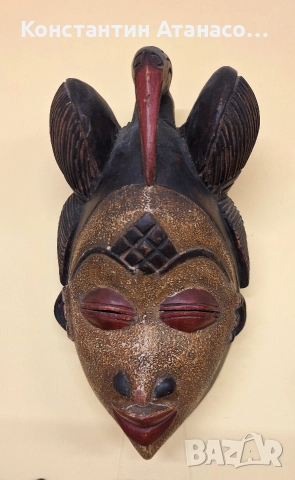 Стара дървена маска от племето Пуно, снимка 12 - Антикварни и старинни предмети - 52851012