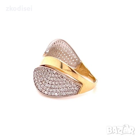 Златен дамски пръстен 3,46гр. размер:57 14кр. проба:585 модел:21859-5, снимка 3 - Пръстени - 44084526