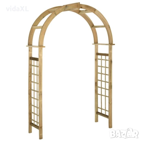 vidaXL Градинска арка, борово дърво със зелена импрегнация(SKU:43256)