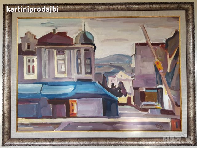 Маслена картина " Изглед от града ", снимка 5 - Картини - 24517015
