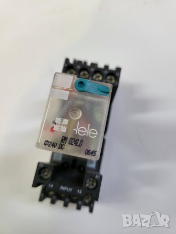 Марково Австрийско индустриално Реле Tele haase RM 024LD 24 волта право , 6 ампера  - 4 н.о позлата, снимка 2 - Резервни части за машини - 40014201