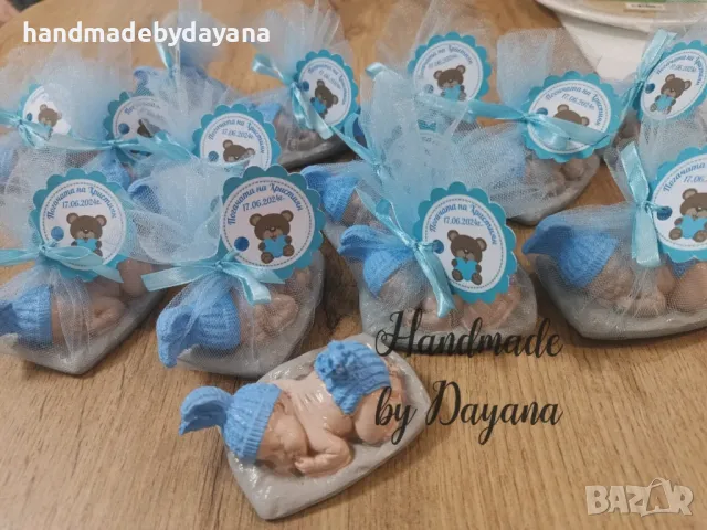 Подаръчета за гости - бебе в синьо , снимка 9 - Подаръци за кръщене - 48091169