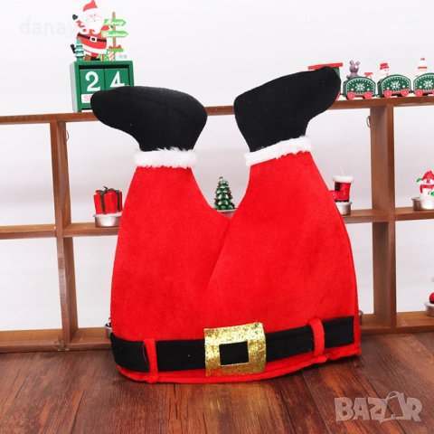 6165 Забавна коледна шапка Краката на Дядо Коледа, снимка 5 - Други стоки за дома - 51873293