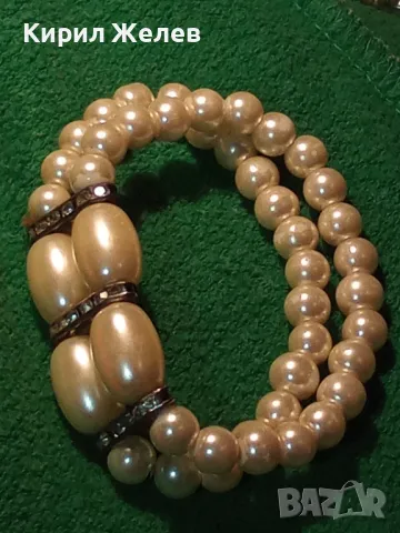 СТИЛНА ВИНТИДЖ АРТ ПЕРЛЕН Тип ГРИВНА РАЗТЕГЛИВА 47342, снимка 10 - Гривни - 47282788