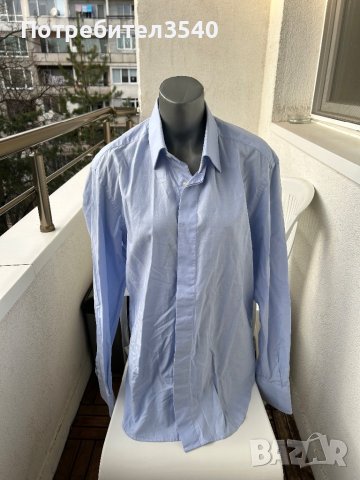 Синя мъжка риза MONNI, снимка 2 - Ризи - 43351962