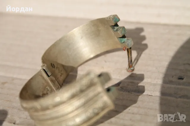 Възрожденска сребърна гривна рогатка, снимка 12 - Антикварни и старинни предмети - 49131341