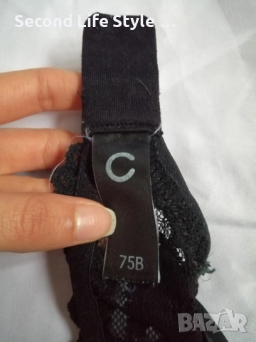 75B прозрачен дантелен сутиен марка Cubus, снимка 9 - Бельо - 52900141