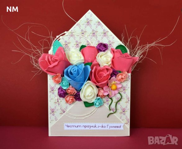Цветя от фоам в кутия за ръчна изработка, снимка 10 - Изкуствени цветя - 31506690