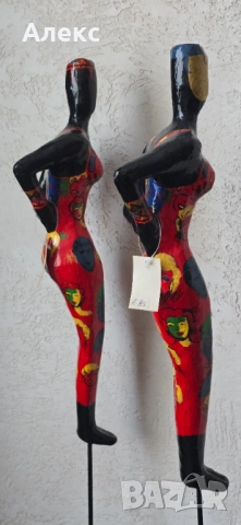 Арт дизайн, папие маше, ръчно изработени–76см, снимка 6 - Антикварни и старинни предмети - 52022256