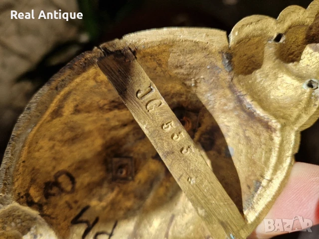 Чифт Уникални антикварни английски бронзови държачи за завеси от 19 век , снимка 8 - Антикварни и старинни предмети - 50605375