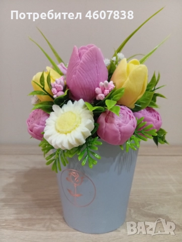 Цветя изкуствени от сапун 20-15 см