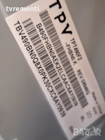 TCon BOARD, 49 GOA Tcon Board ,47-6021064,HV490FHB-N80 for PHILIPS 49PFS4131/12 DISPLAY TPT490F2-FHB, снимка 4 - Части и Платки - 47771854