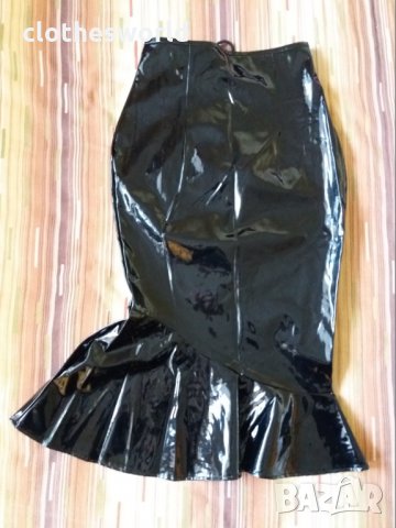 Уникална лачена пола Ann Summers модел рибена опашка, снимка 7 - Поли - 35025567