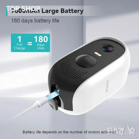 Автономен комплект за видеонаблюдение WUUK Wireless Cam Pro Kit, снимка 5 - Комплекти за видеонаблюдение - 48778315