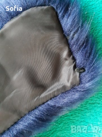 Яка с косъм и ръкави НОВ комплект в синъо  , снимка 4 - Други - 39294003