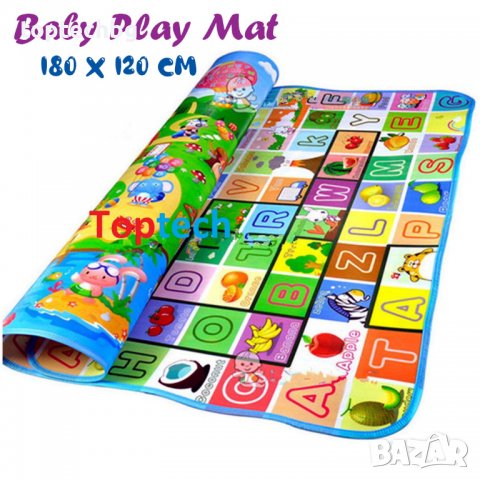  Детски килим за игра 120х180см – двулицев, топлоизолираща постелка, снимка 3 - Килими - 38331914
