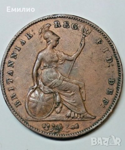 UK. Rare One Penny 1855 NC PT, снимка 2 - Нумизматика и бонистика - 32224110