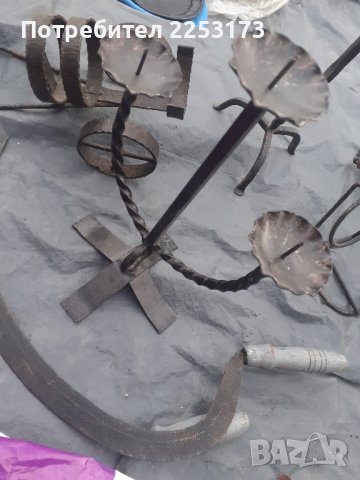 Ковани свещници за камина, снимка 5 - Декорация за дома - 42114129