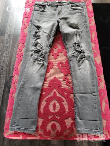 Модерни сиви дънки , снимка 4 - Дънки - 38772065