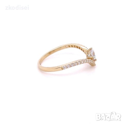 Златен дамски пръстен 1,77гр. размер:56 14кр. проба:585 модел:21883-6, снимка 2 - Пръстени - 44002302