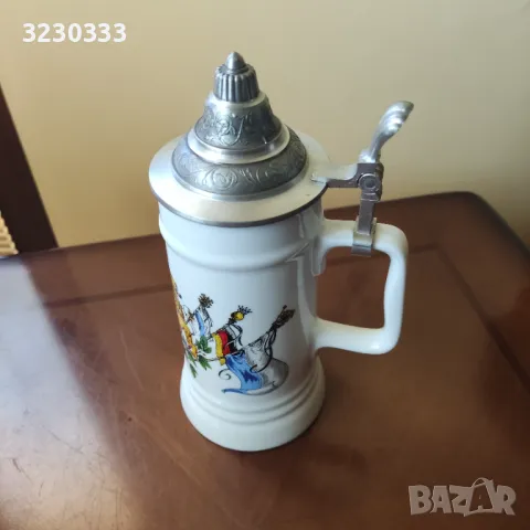 Халби за бира с капак порцеланови немски, снимка 3 - Други - 48375949