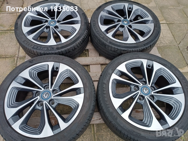 Лети джанти 17ки 5х114.3 Renault + летни гуми Michelin, снимка 2 - Гуми и джанти - 52816824